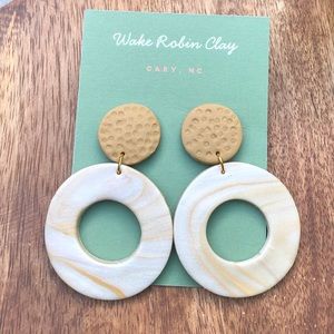 Handmade clay earrings